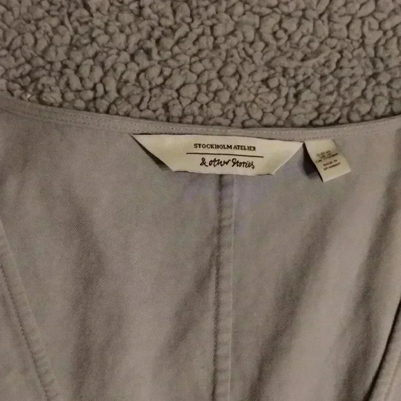 & Other stories mini dress sz 10 blue cotton - Picture 3 of 5